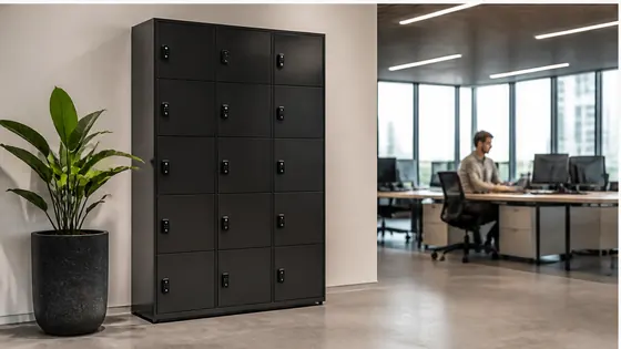 Oplaadlockers voor kantoren — een praktijkopstelling met smart lockers voor 2026