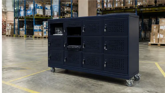 Laadlockers voor logistieke centra — een praktijkopstelling met smart lockers voor 2026