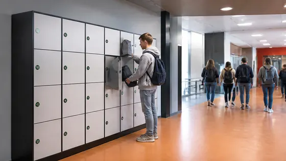 Lockers met stroommeting voor scholen — een praktijkopstelling met smart lockers voor 2026
